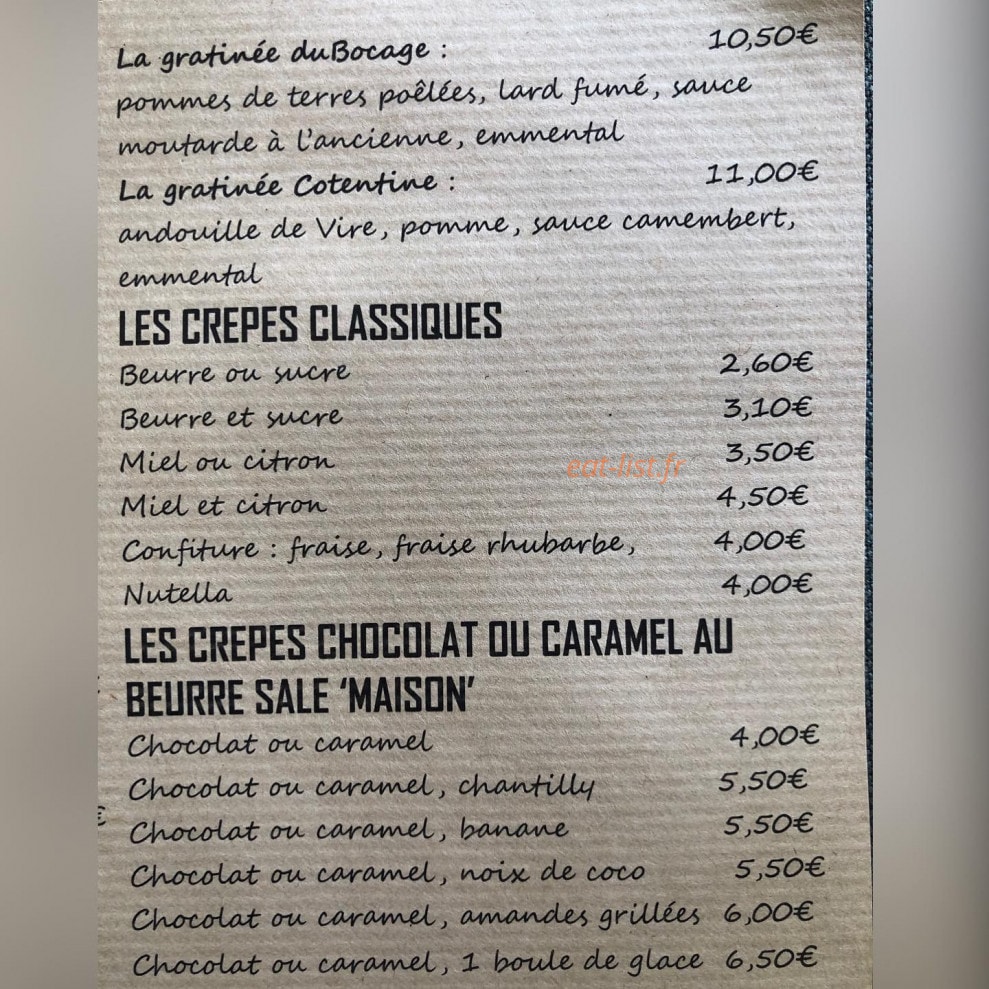 La Galetterie — carte page 3