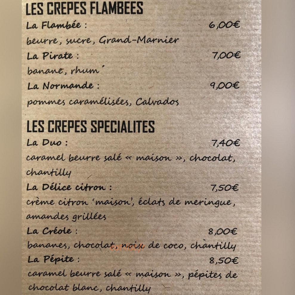 La Galetterie — carte page 4