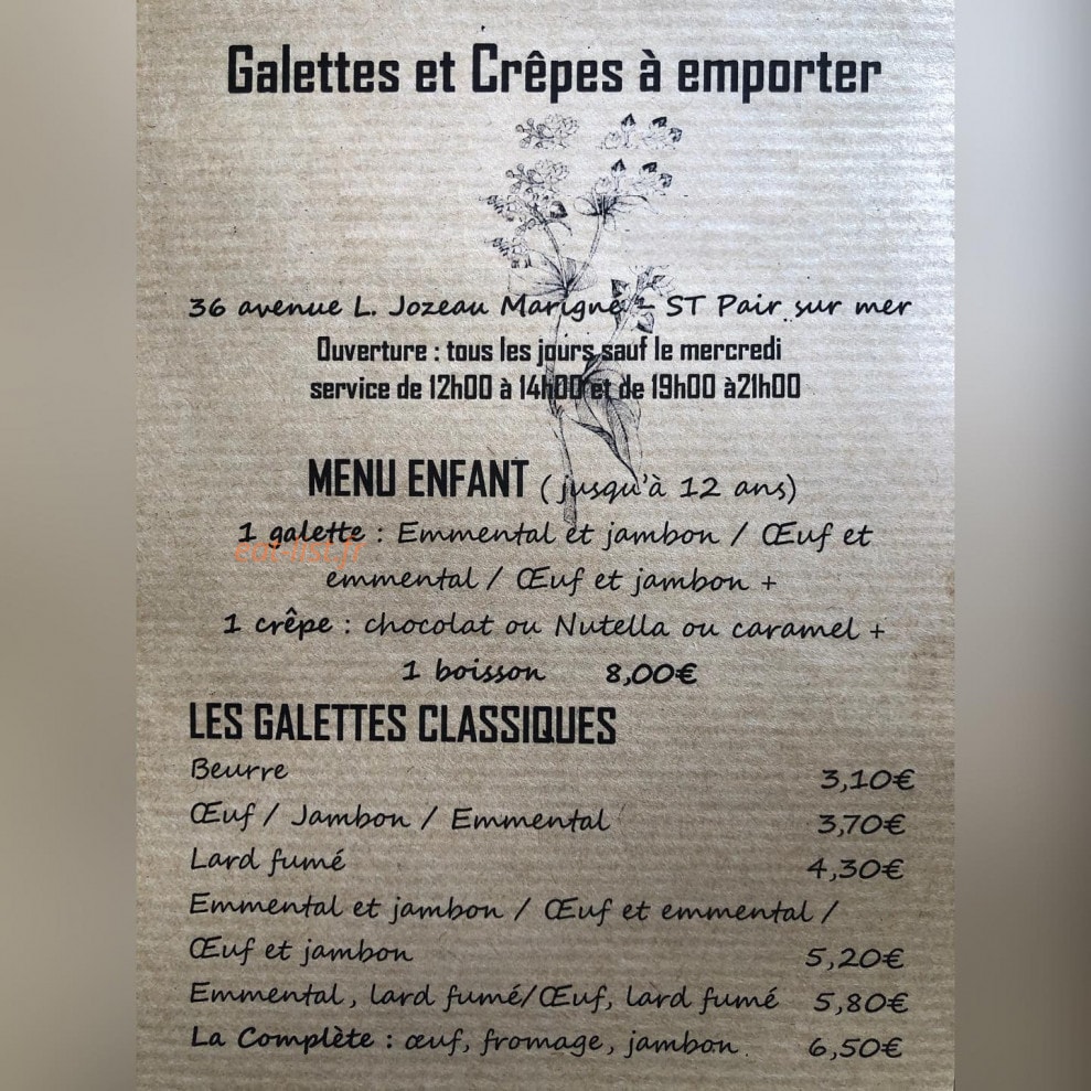 La Galetterie — carte page 1