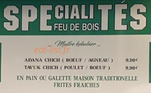 Chez Déniz — carte page 2
