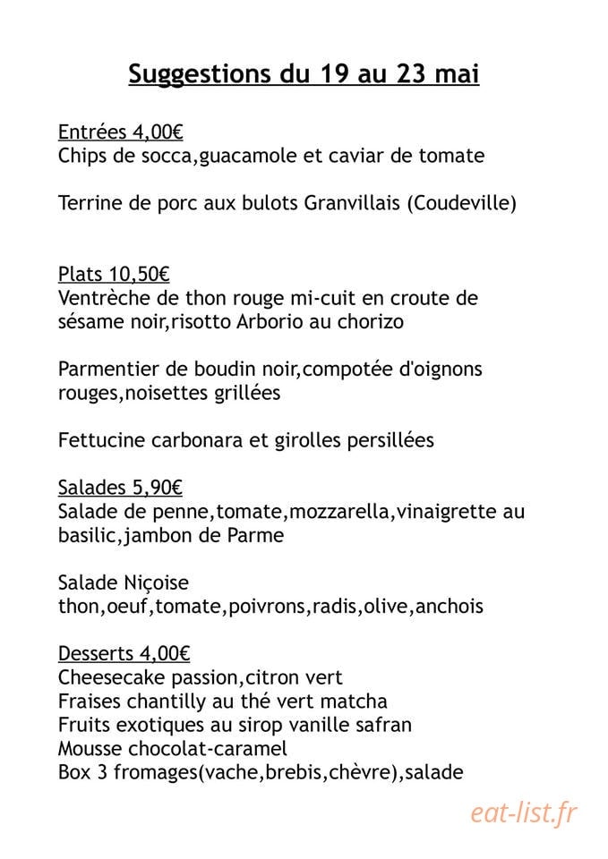 La Pulperia — carte page 1