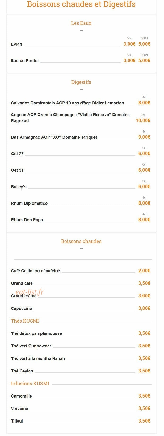 Le Bistro'nomik — carte page 5