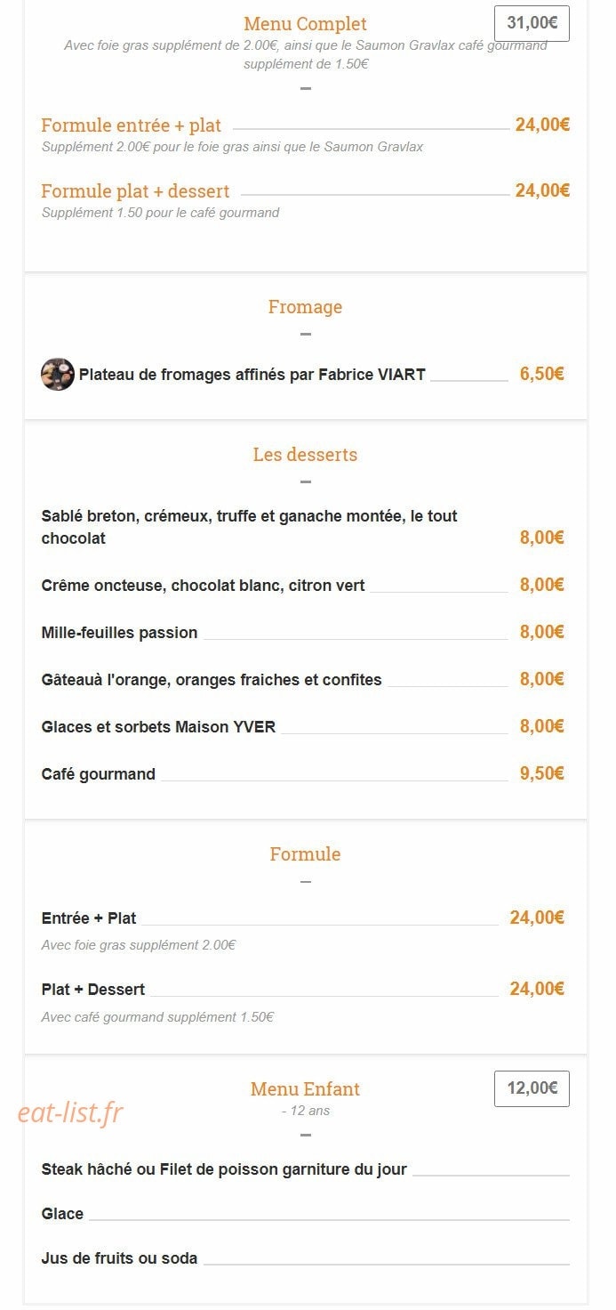 Le Bistro'nomik — carte page 2
