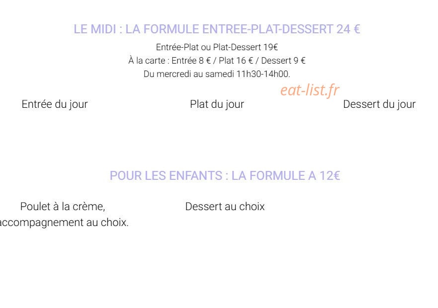 Le Bistrot d'Iggy — carte page 2
