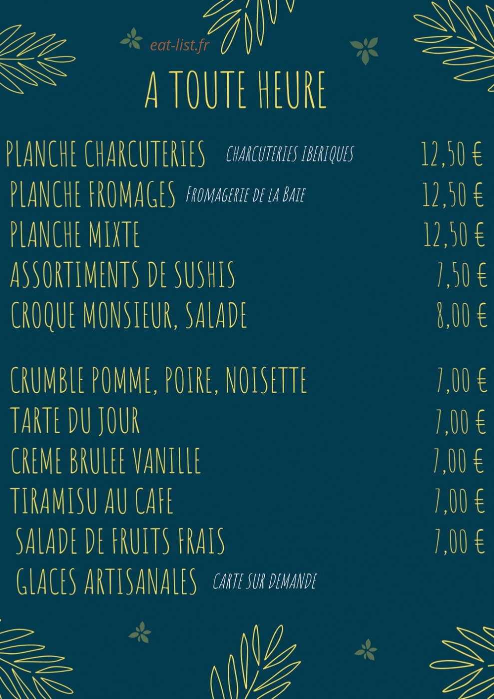 Le Grand Café — carte page 4