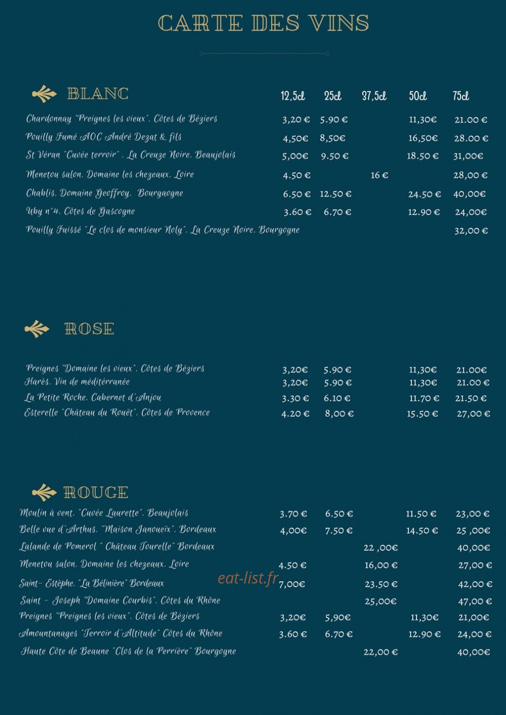 Le Grand Café — carte page 5