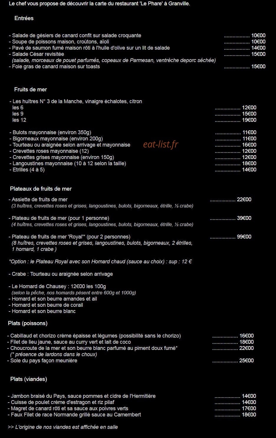 Le phare — carte page 2