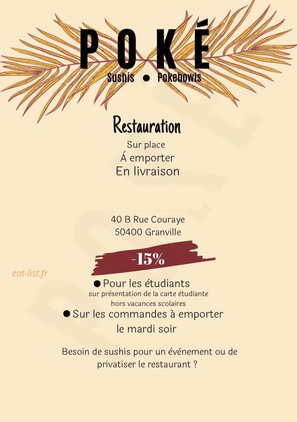 Poké — carte page 1