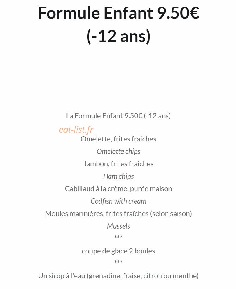 Restaurant du port — carte page 4