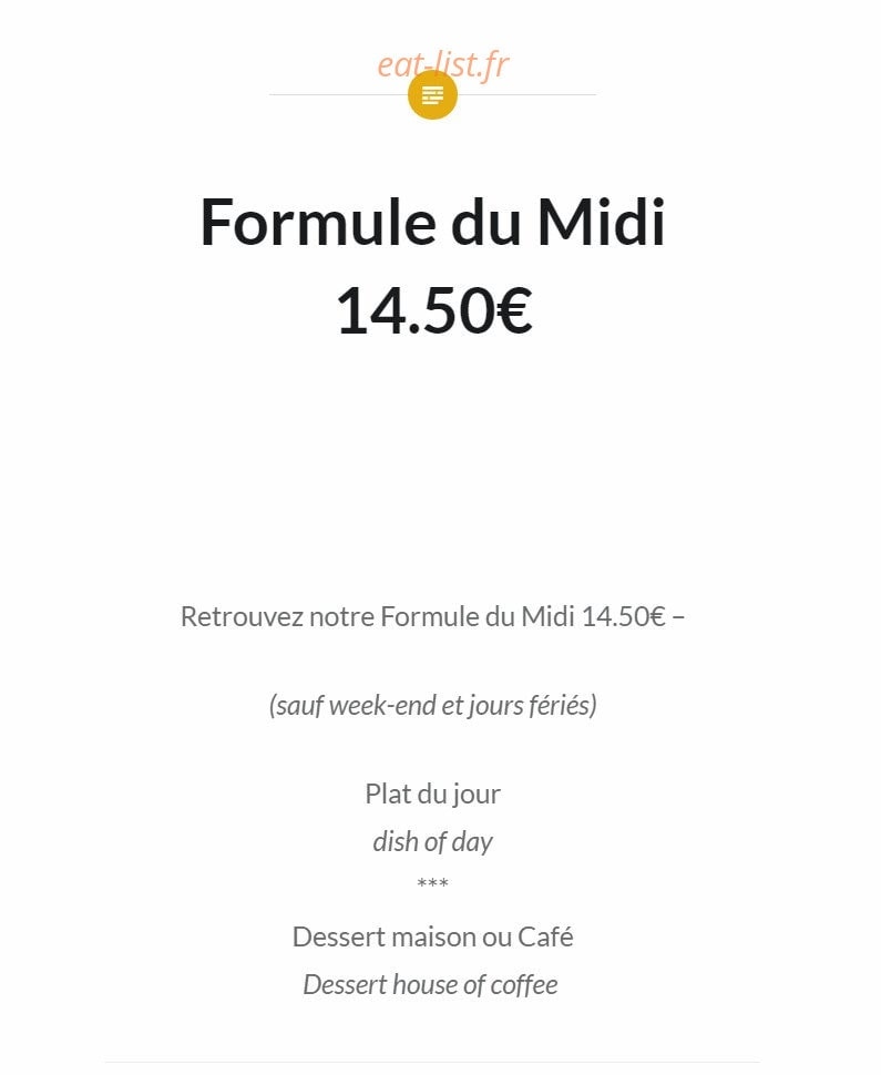 Restaurant du port — carte page 2