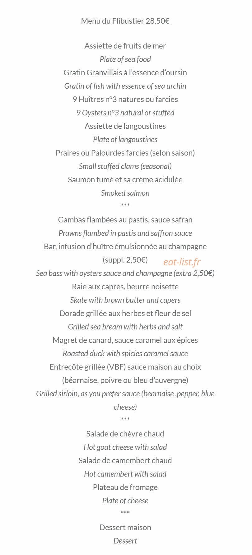 Restaurant du port — carte page 7