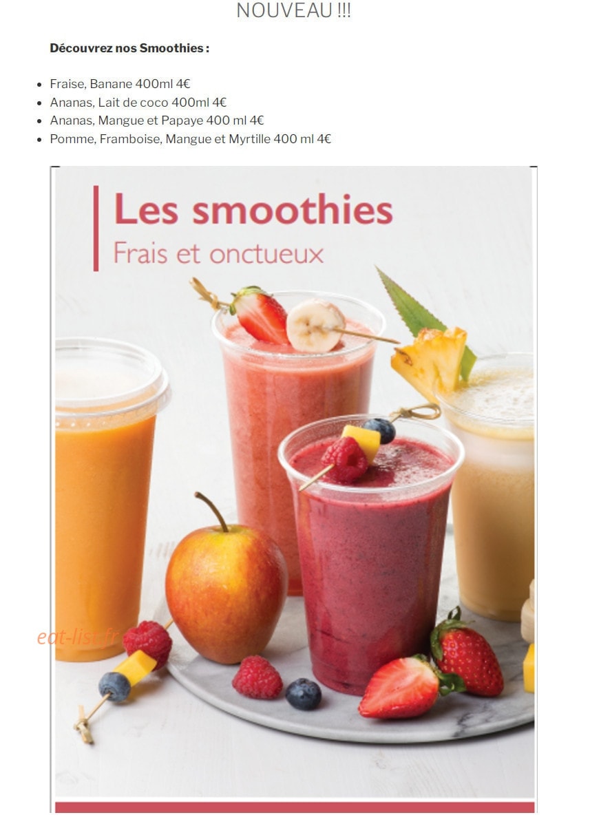 Snack and Cosy — carte page 1