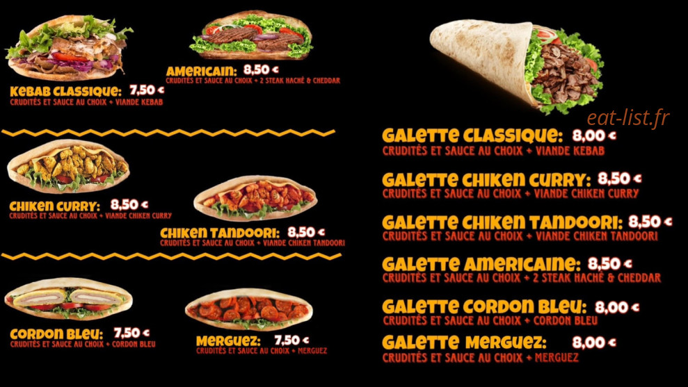 TC Food — carte page 1