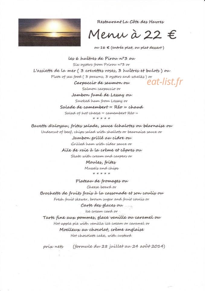 La côte des havres — carte page 1