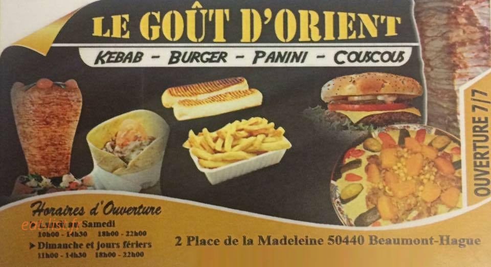 Le gout d'orient — carte page 1