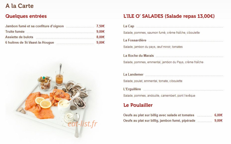 Crêperie la Gravelette — carte page 2