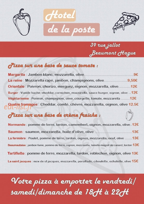 Hôtel de la Poste — carte page 1