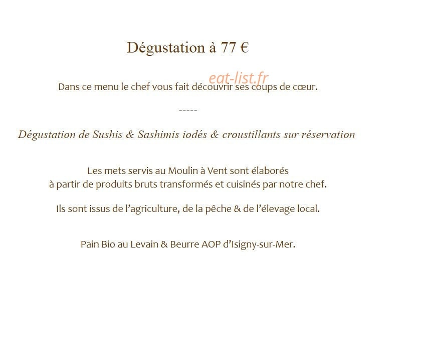 Le Moulin à Vent — carte page 2