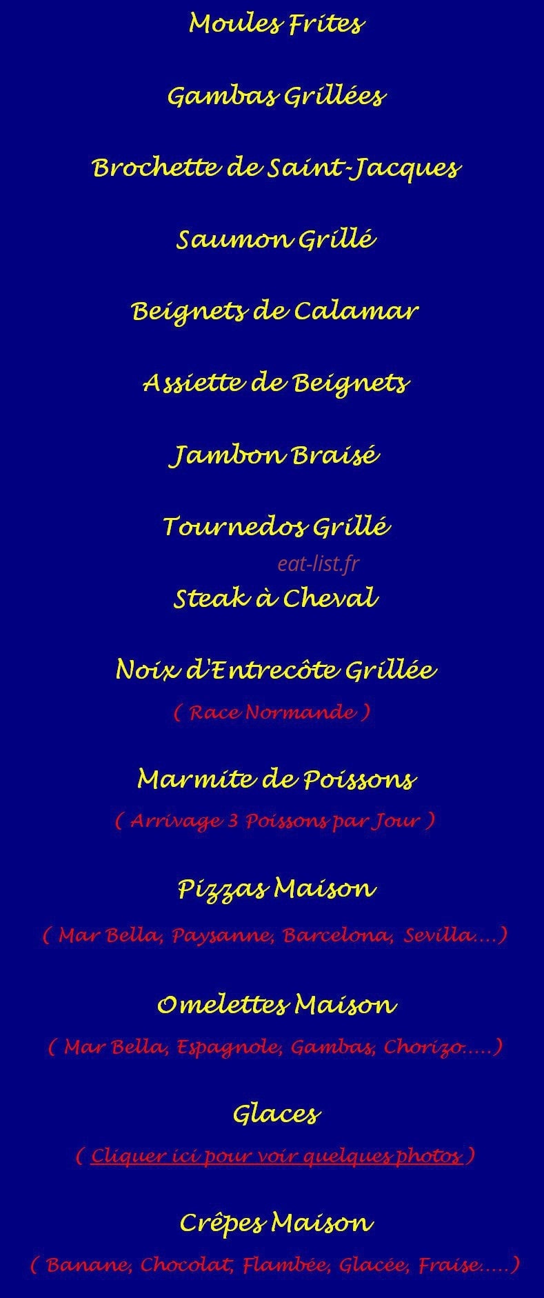 Mar Bella — carte page 1