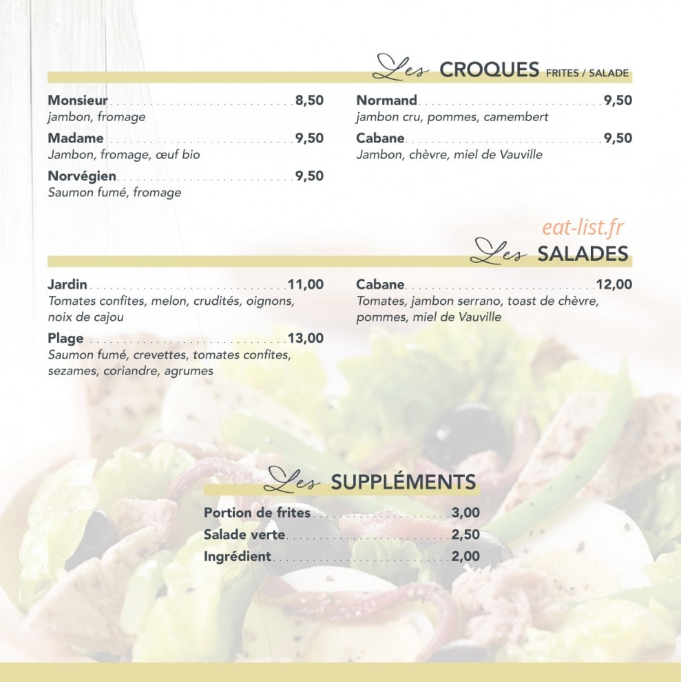 La Cabane des Tamarins — carte page 3