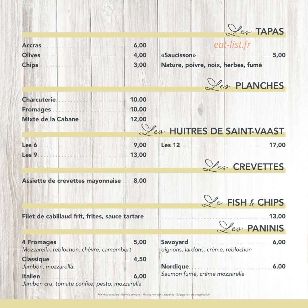 La Cabane des Tamarins — carte page 2