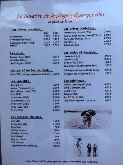 La buvette de la plage — carte page 2