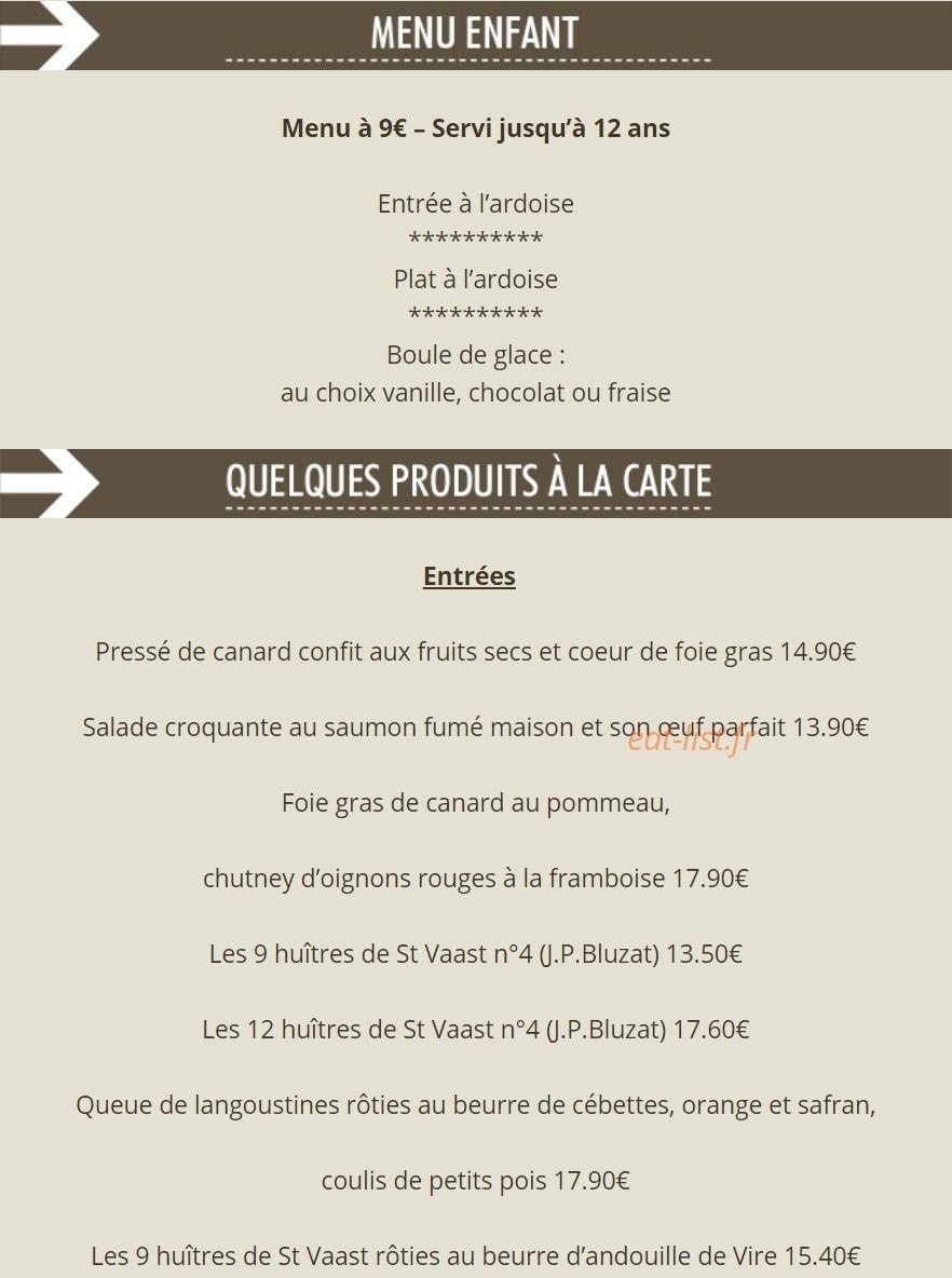 Auberge John Steele — carte page 3