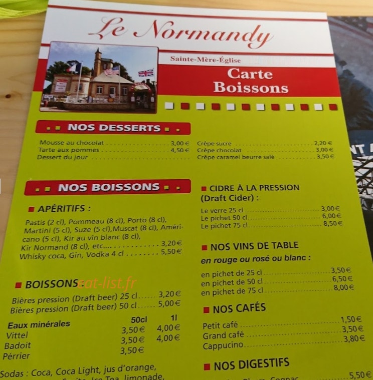 Le Normandy — carte page 1