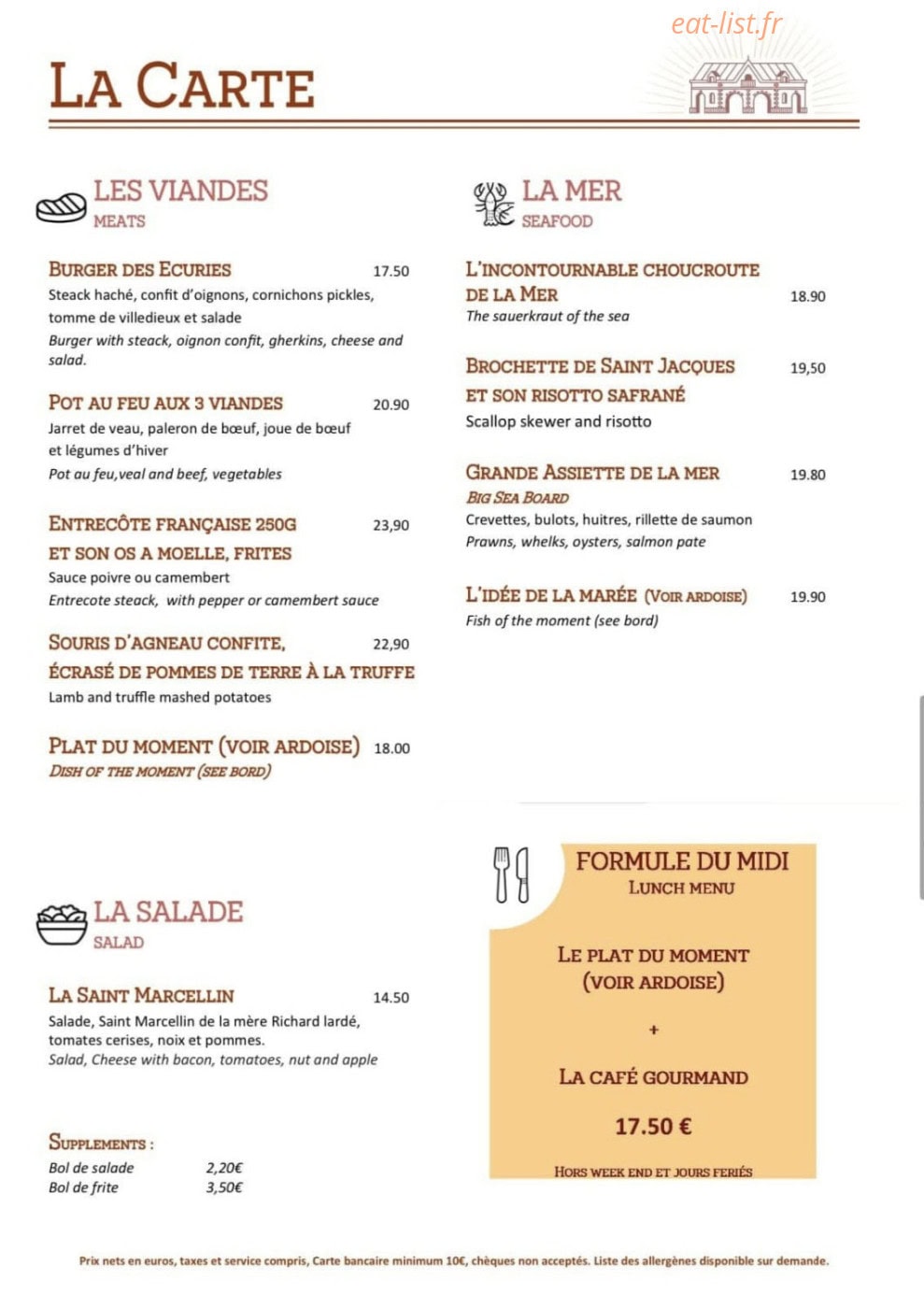 Les Écuries — carte page 1
