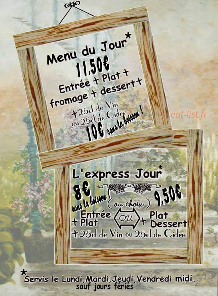 Carte et menu de Harmonie des Saisons à Saint-Sauveur-Villages — Les menus du jour