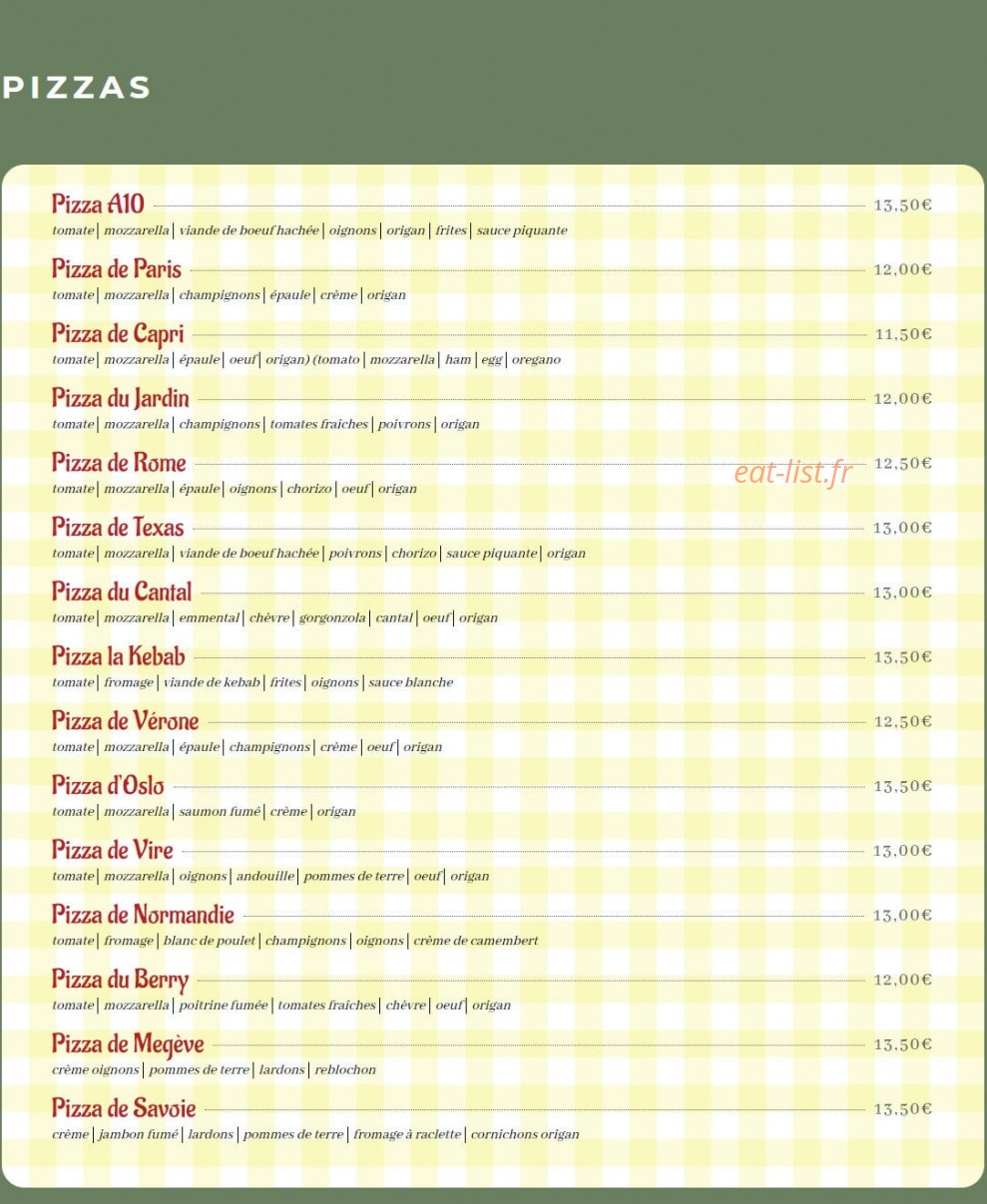 A10 Canteen — carte page 4