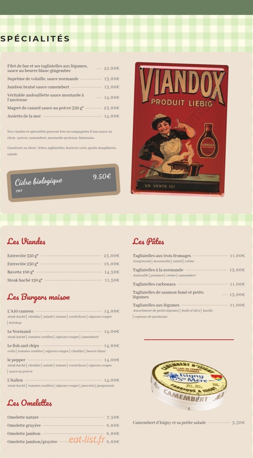 A10 Canteen — carte page 5