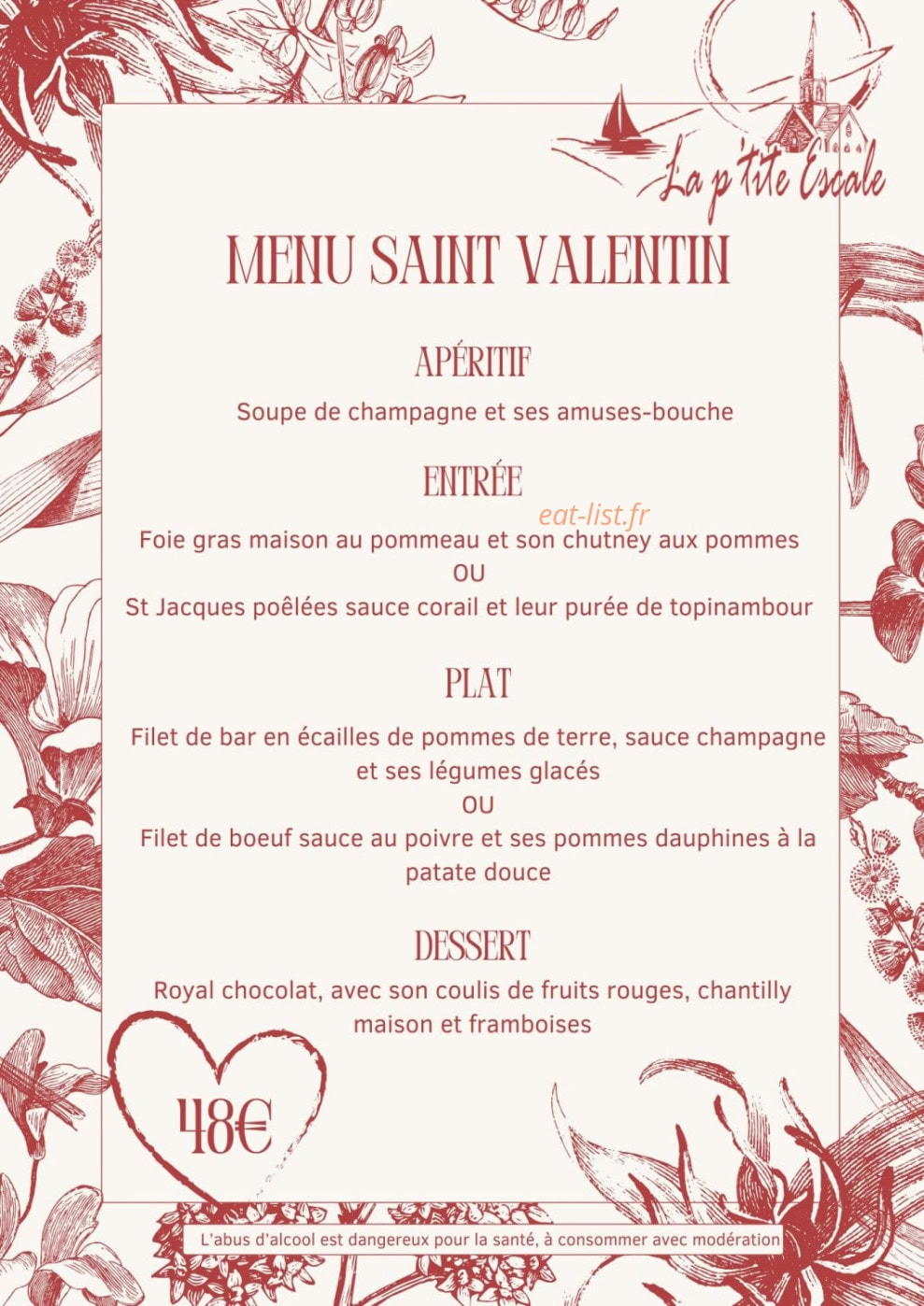 La P'tite Escale — carte page 1