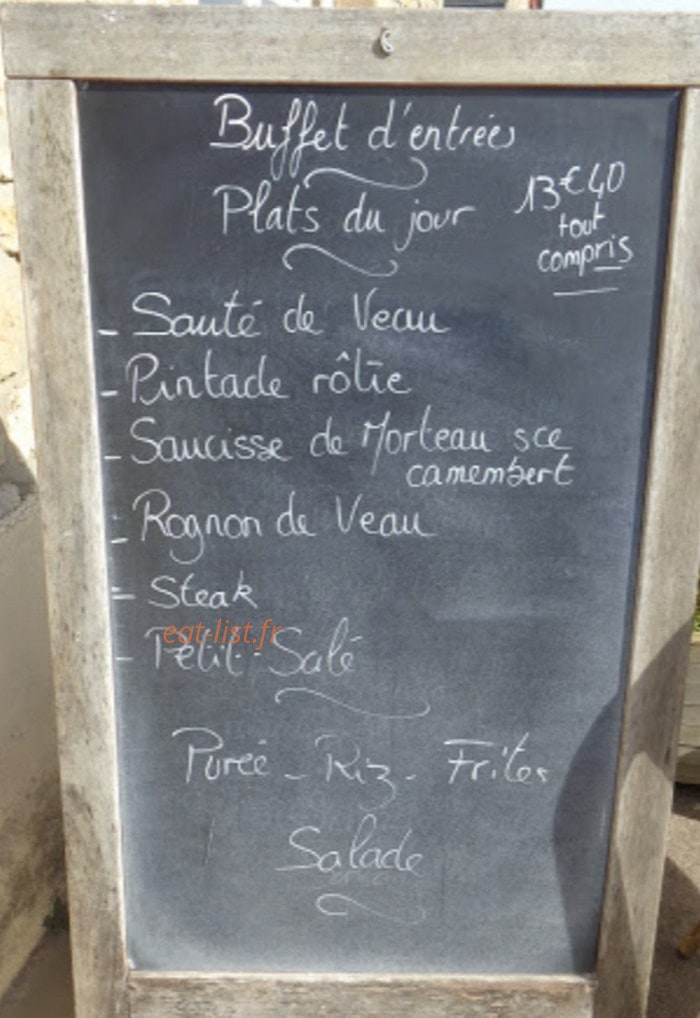 Le Relais des Forges — carte page 1