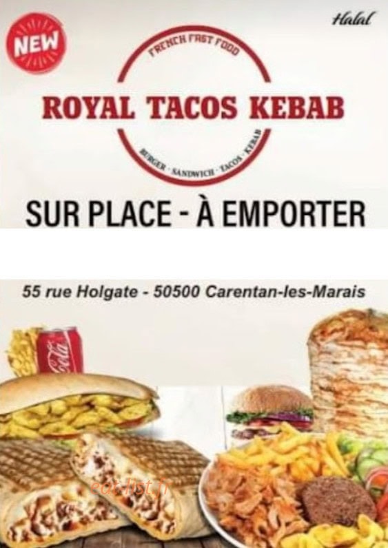Royal Tacos kébab — carte page 1