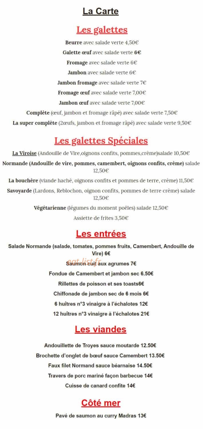 L'escapade — carte page 2