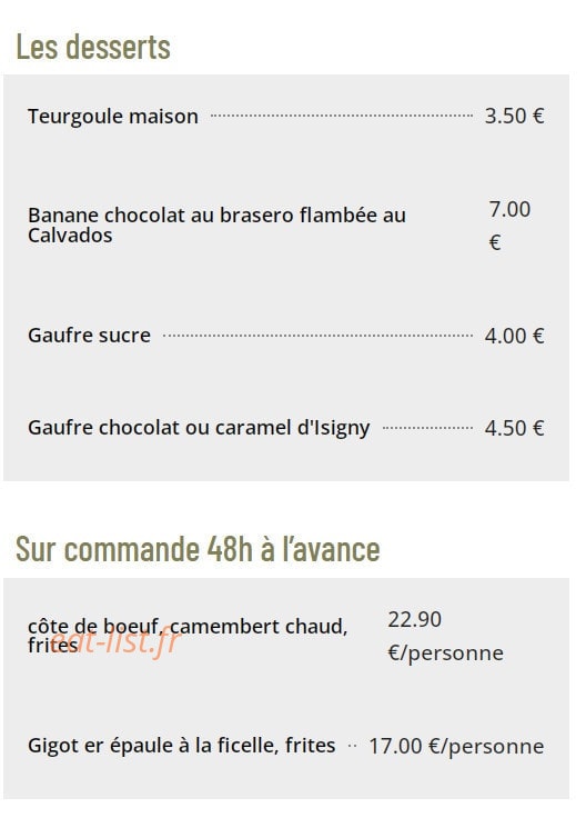 La Guinguette des marais — carte page 2