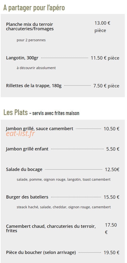 La Guinguette des marais — carte page 1