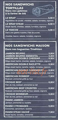 Yankee's Corner — carte page 3