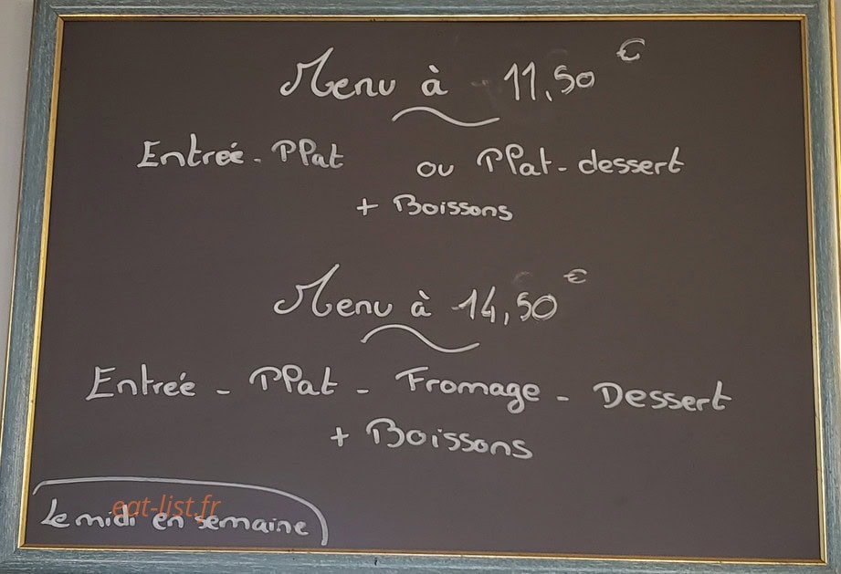 Au Grenier — carte page 1