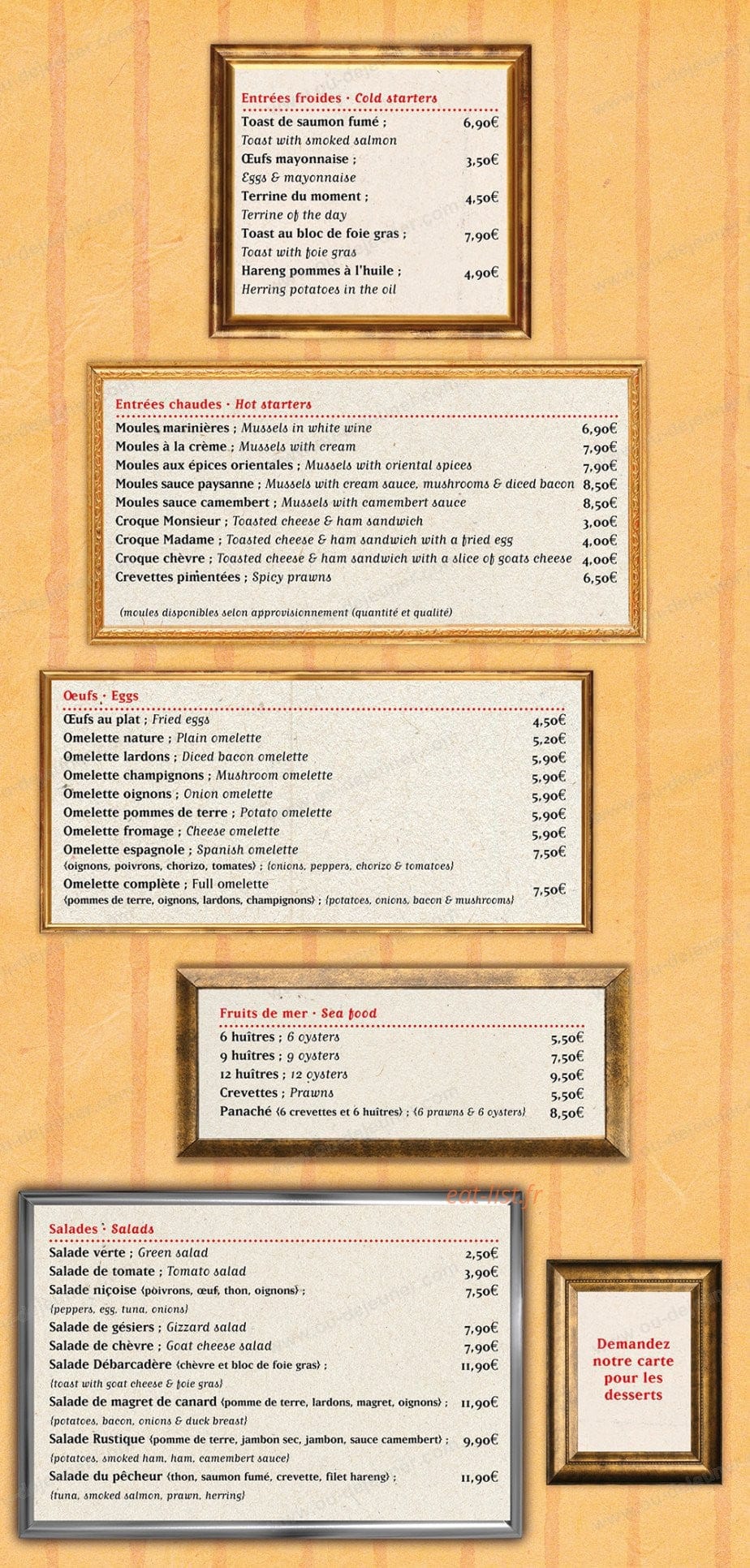 Le Débarcadère — carte page 1
