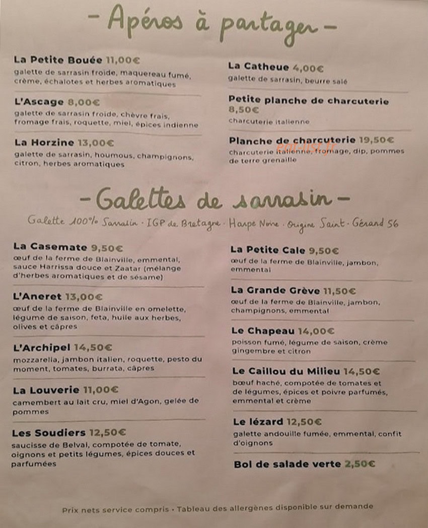Les Blainvillais — carte page 1