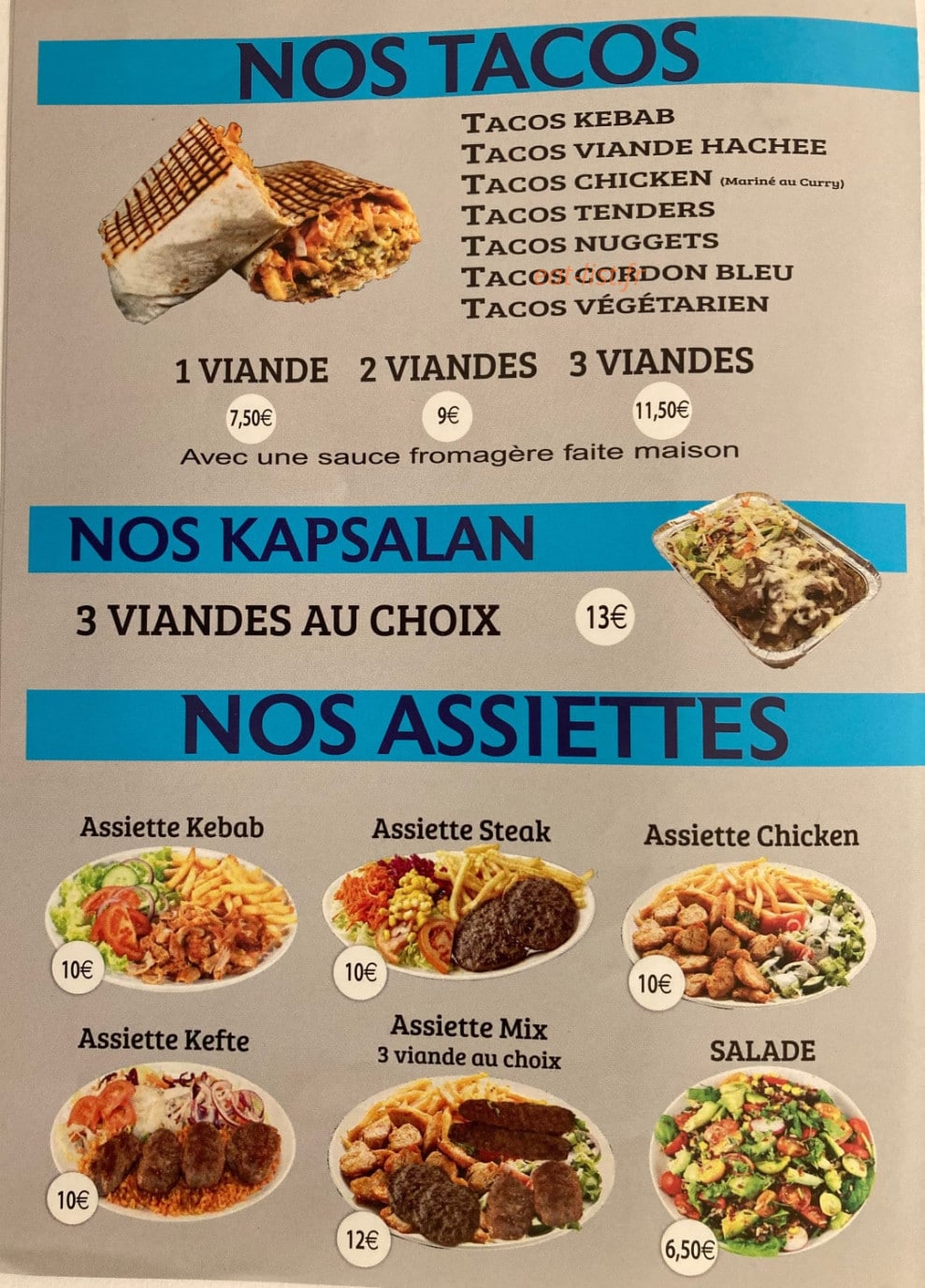 Kebab Demky — carte page 2