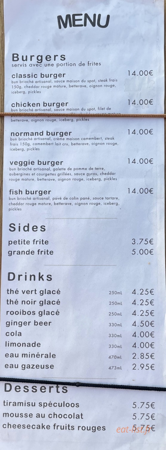 Le Spot — carte page 1