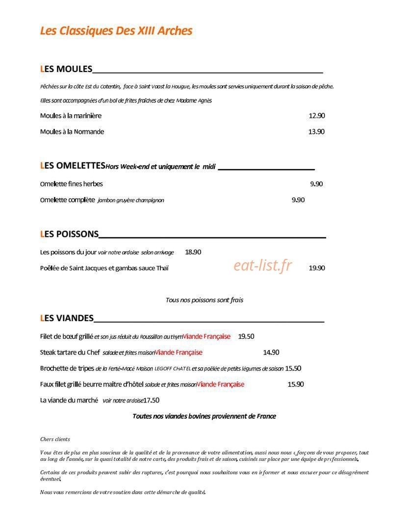 Aux 13 Arches — carte page 2