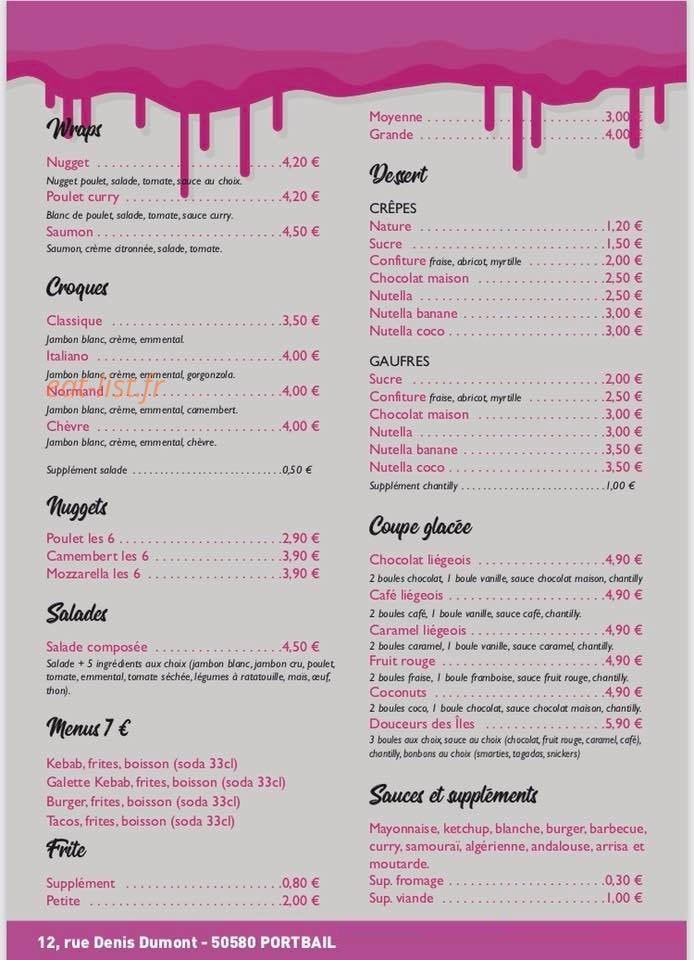 Douceurs des îles — carte page 2