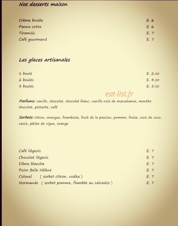 La Ferme Des Mielles — carte page 4