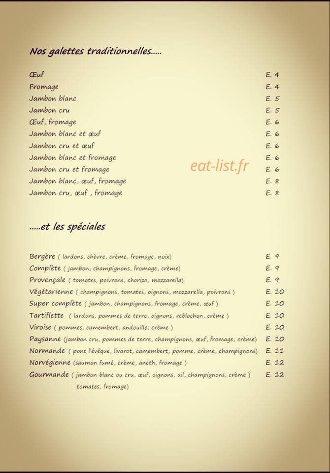 La Ferme Des Mielles — carte page 3