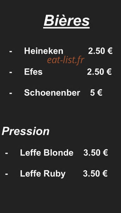 Chez Unal — carte page 2