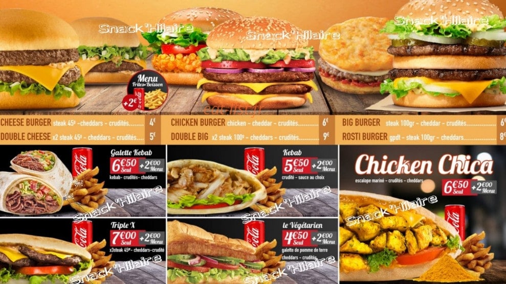 Snack hilaire — carte page 2